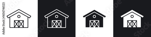 Barn icon vector - Sign or Symbol collection