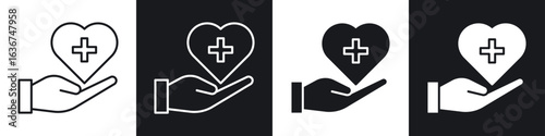 Health insurance icon vector - Sign or Symbol collection