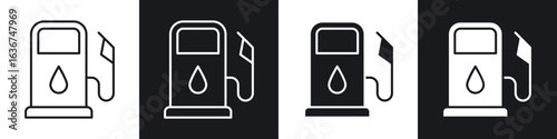 Gas station icon vector - Sign or Symbol collection