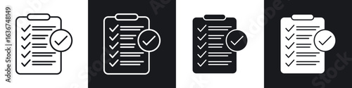 Clipboard check icon vector - Sign or Symbol collection