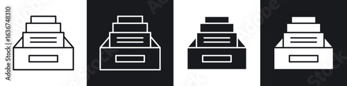 Archive icon vector - Sign or Symbol collection