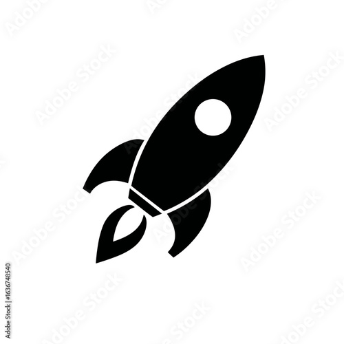 Rocket icon symbolizing startup launch, innovation, space exploration, and rapid growth
