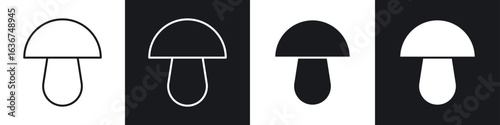 Mushroom icon vector - Sign or Symbol collection