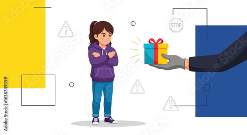 Refusing a Gift From a Stranger Concept of Risk and Safety Presentation