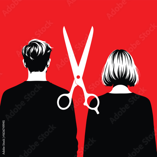 Hair Salon Icons Set - Professional Hairdressing and Beauty Symbols