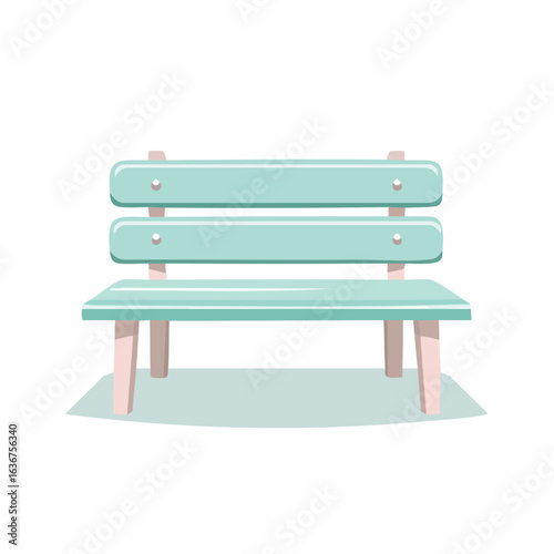 Kinderbank in Pastellmint