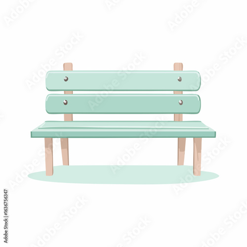 Kinderbank in Pastellmint