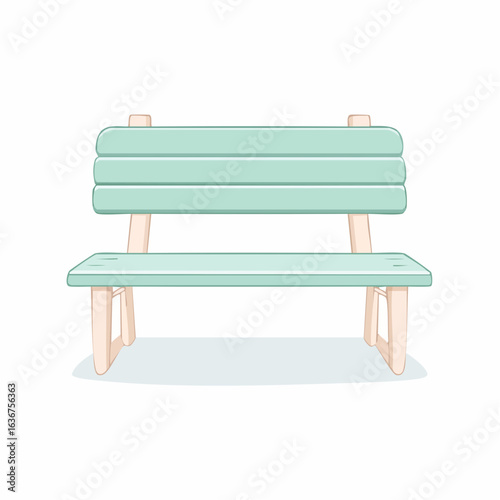 Kinderbank in Pastellmint