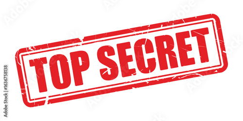 Red top secret stamp