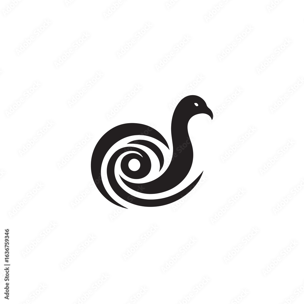 Fototapeta premium black and white peacock