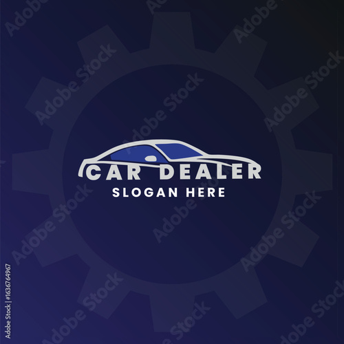 Vector car dealer logo design business related to automotive industry