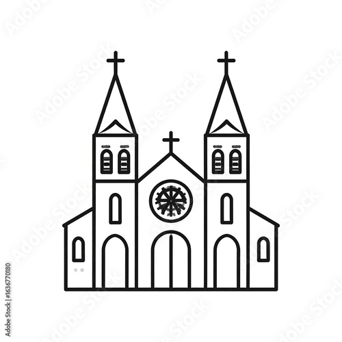 Simple church drawing