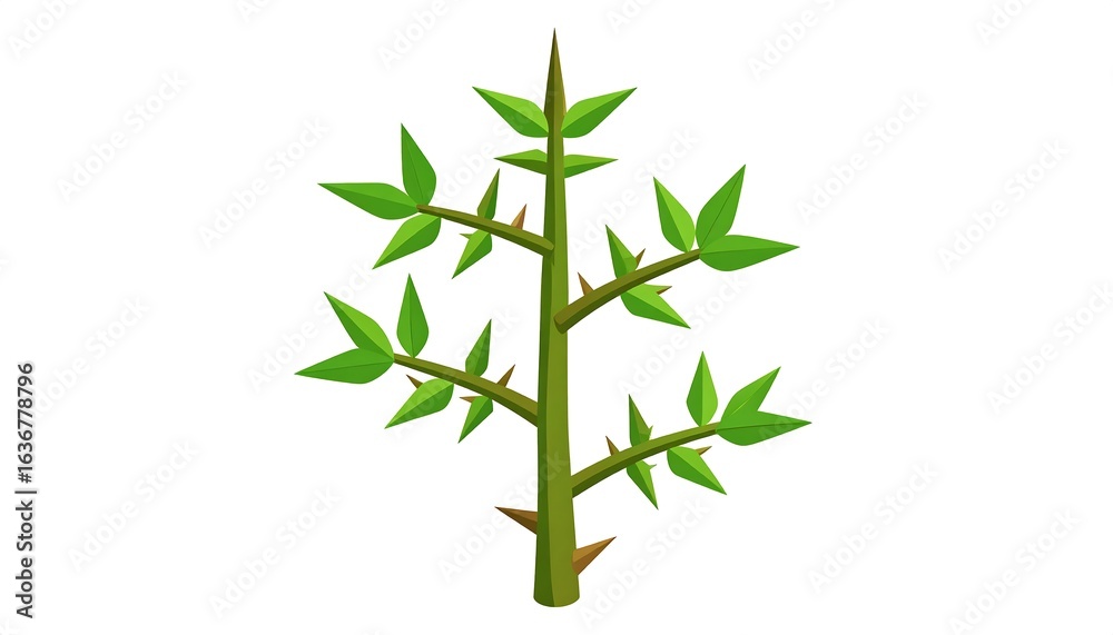 Naklejka premium Simple illustration of a rose bush