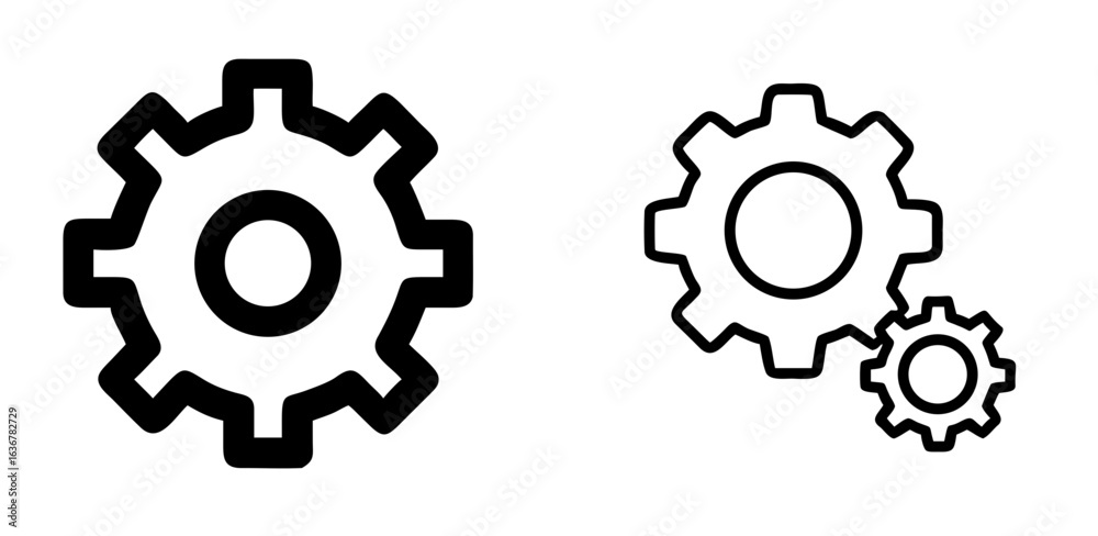 Fototapeta premium Settings Gear Icon Configuration and Control