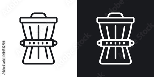Waste reduction icons. Illustration of outline icons