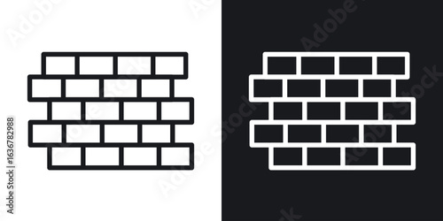 Wall icons. Illustration of outline icons