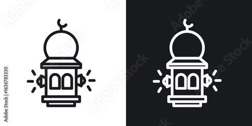 Takbir icons. Illustration of outline icons