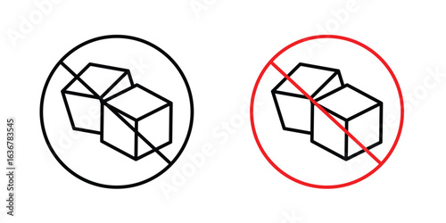 Sugar free icons. Illustration of outline icons