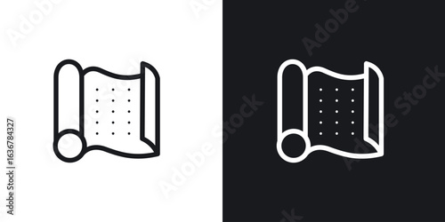 Sandpaper icons. Illustration of outline icons