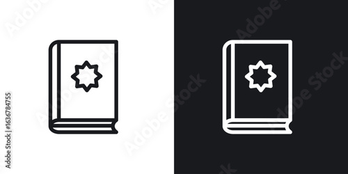 Quran kareem icons. Illustration of outline icons