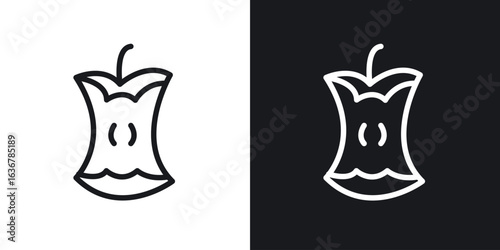 Organic waste icons. Illustration of outline icons