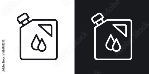 Oil can icons. Illustration of outline icons