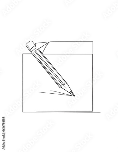 Simple pencil and notepad icon