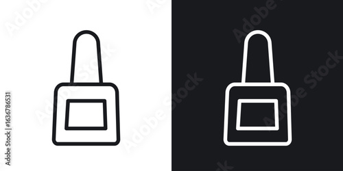 Nail polish icons. Illustration of outline icons