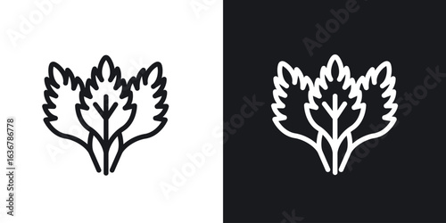 Mint icons. Illustration of outline icons