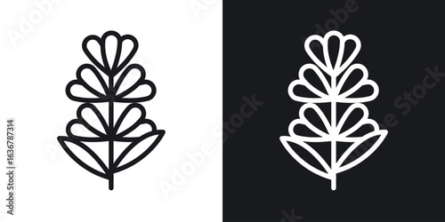 Lavender icons. Illustration of outline icons