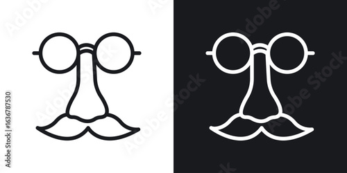Joke day icons. Illustration of outline icons