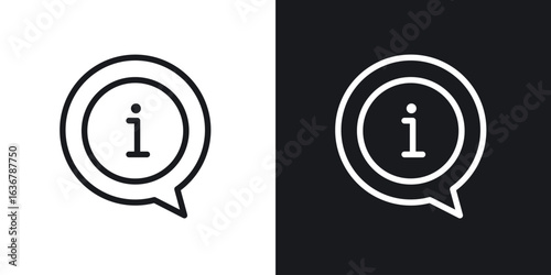 Information icons. Illustration of outline icons