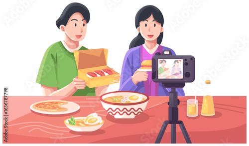 creators creating content food video