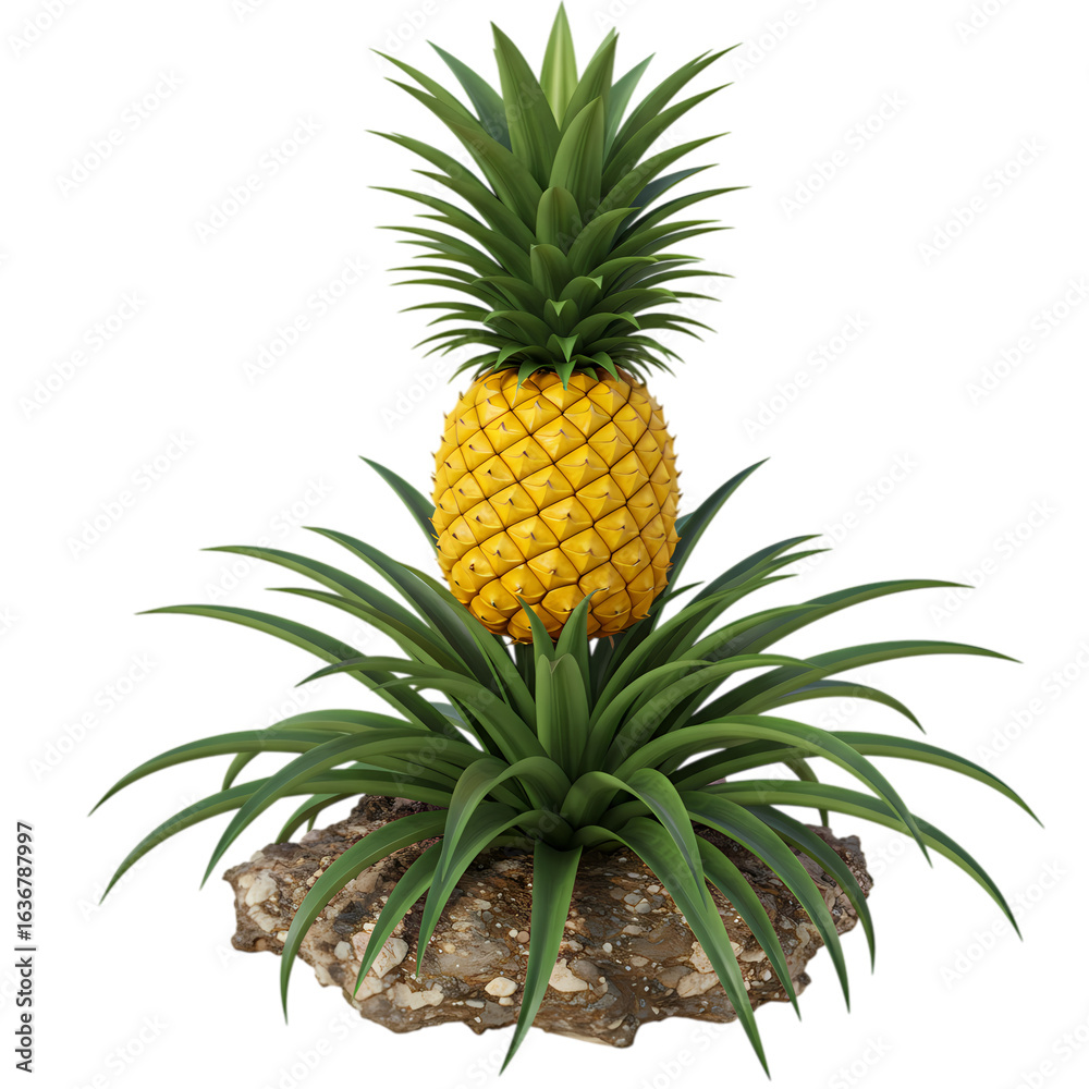 Fototapeta premium Double Pineapple Tropical Plant Arrangement
