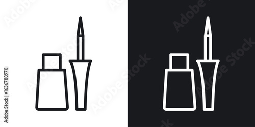 Eyeliner icons. Illustration of outline icons