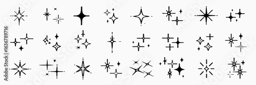 30 Hand-Drawn Sparkle & Starburst Graphics