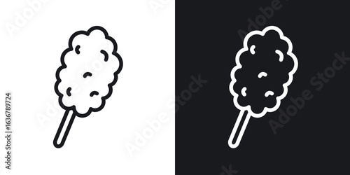 Cotton Candy icons. Illustration of outline icons