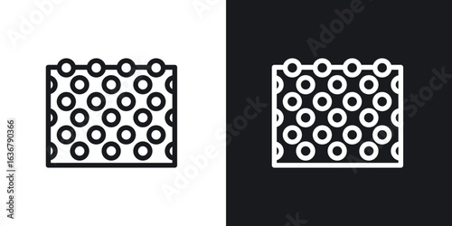 Bubble wrap icons. Illustration of outline icons
