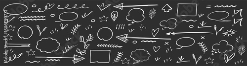 Hand-Drawn Doodle Elements: Arrows, Speech Bubbles, & More