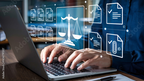 Access legal documents online with ease using this modern laptop interface for streamlined workflows and efficient legal research