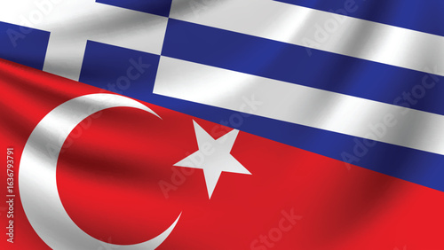 Illustration Vector Featuring Greece and Turkiye Identity