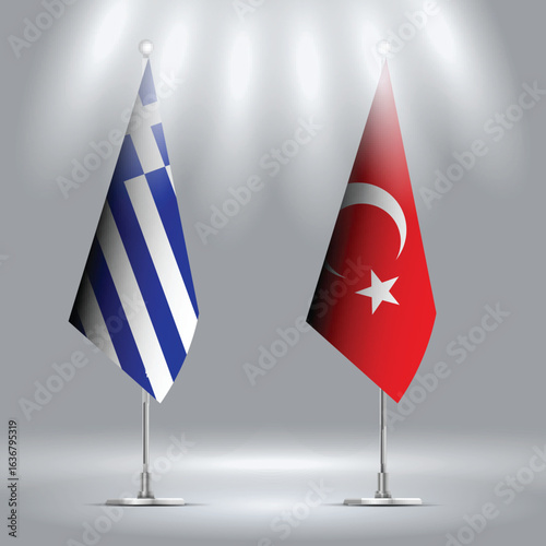 Illustration Vector Featuring Greece and Turkiye Identity