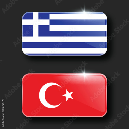 Illustration Vector Featuring Greece and Turkiye Identity