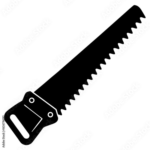 hand saw blade isolated on white background
