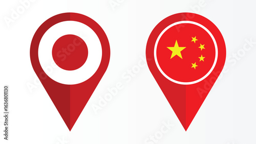 Illustration Vector Featuring Japan and China Identity