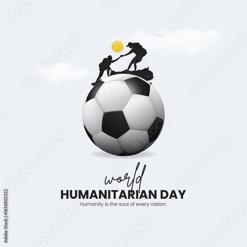 World Humanitarian Day Creative Ads Design. Humanitarian Day help protection icon isolated on a Template for the background. Humanitarian Day Poster, vector, illustration, August 19. Important day
