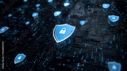 Cybersecurity Shield Protection Network