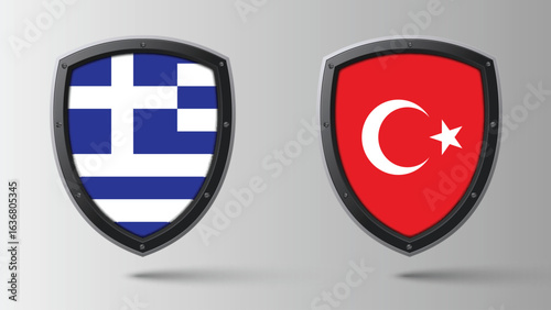 Illustration Vector Featuring Greece and Turkiye Identity