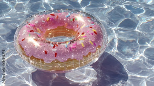 Summer ring float candy pink treat high resolution photo