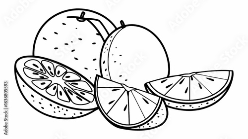 Fresh juicy oranges whole and sliced citrus fruit for healthy eating and vibrant recipes